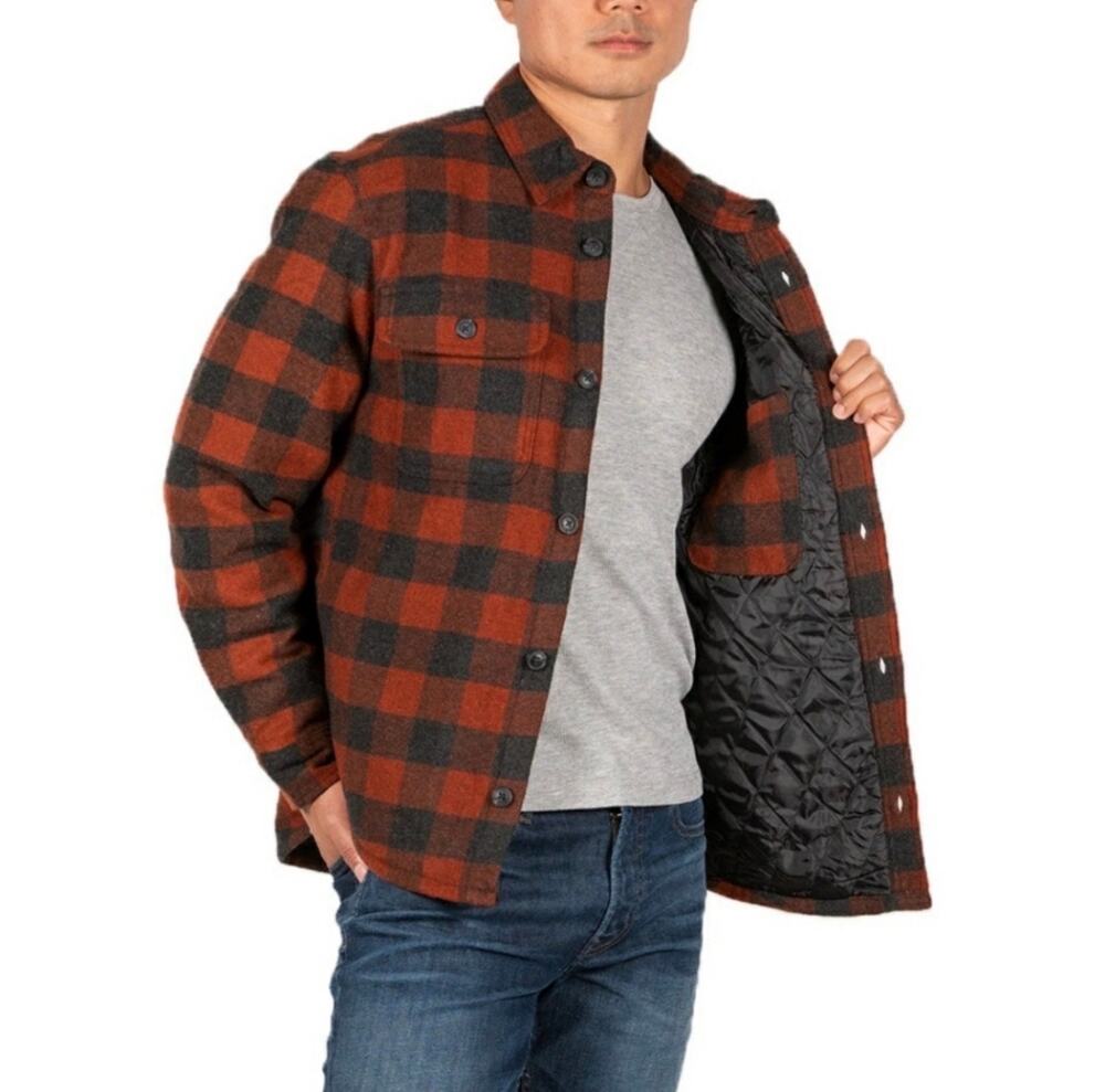 JACHS New York Quilted Buffalo Plaid Shirt Jacket XL